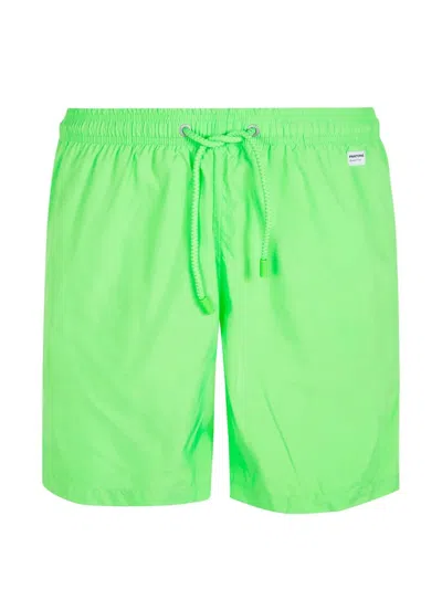 Mc2 Saint Barth Pantone Logo-patch Swim Shorts In Green