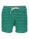Mc2 Saint Barth Lighting Patterned Drawstring Swim Shorts In Multi