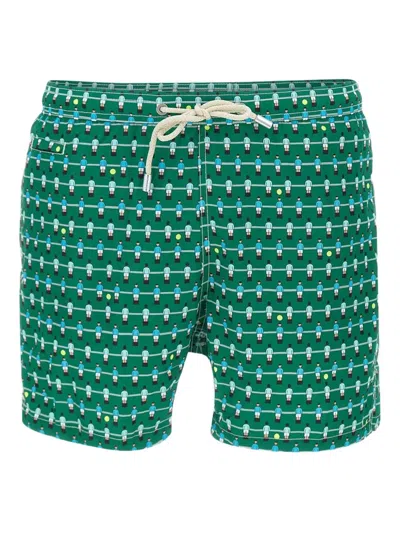 Mc2 Saint Barth Lighting Patterned Drawstring Swim Shorts In Multi