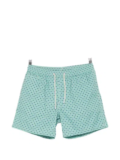 Mc2 Saint Barth Lighting Patterned Swim Shorts In Blue
