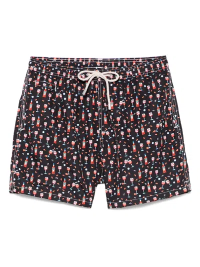 Mc2 Saint Barth Lighting Swim Shorts In Black