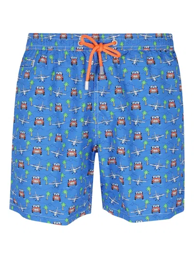 Mc2 Saint Barth Lighting Swim Shorts In Blue