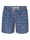 Mc2 Saint Barth Man Lightweight Fabric Swim-shorts Lighting Micro Fantasy With Aperol Spritz Print Aperol Special Ed