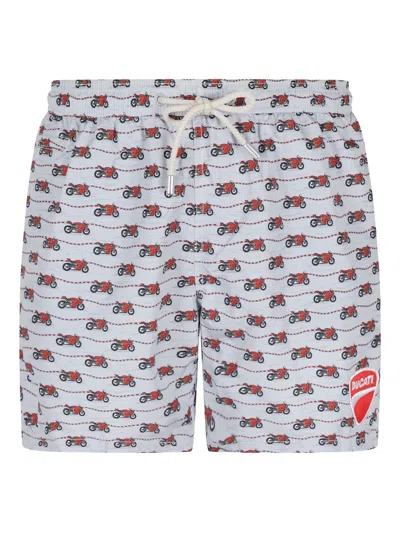 Mc2 Saint Barth Lighting Swim Shorts In Gray