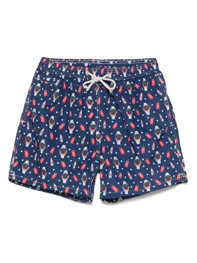 Mc2 Saint Barth Lighting Swim Shorts In Blue