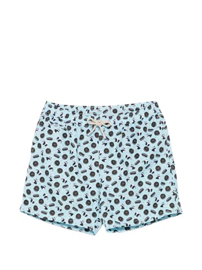 Mc2 Saint Barth Lighting Swim Shorts In Blue