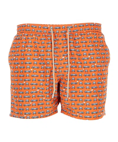 Mc2 Saint Barth Lighting Swim Shorts In Orange