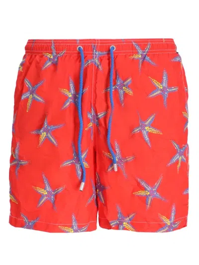 Mc2 Saint Barth Lighting Swim Shorts In Red