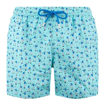 MC2 SAINT BARTH MC2 SAINT BARTH LIGHTING SWIMSUIT IN LIGHTWEIGHT FABRIC WITH ALL OVER GOLFING MICRO PATTERN