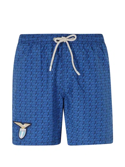 Mc2 Saint Barth Lighting Ultralight Lazio Aquila Swim Shorts In Blue