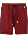 Mc2 Saint Barth Man Lightweight Fabric Burgundy Swim Shorts Lighting Pantone Pantone® Special Edition In Red