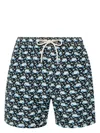Mc2 Saint Barth Lightning Micro Badeshorts In Schwarz