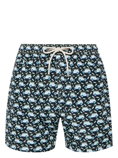 Mc2 Saint Barth Lightning Micro Badeshorts In Schwarz