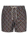 Mc2 Saint Barth Lighting Micro Fantasy Ultralight Swim Short Clothing In Brown