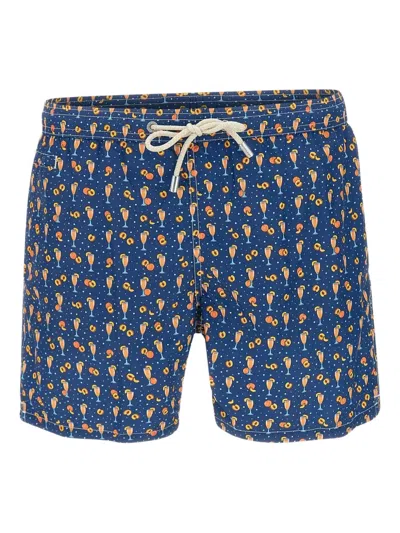 Mc2 Saint Barth Lightning Swim Shorts In Blue