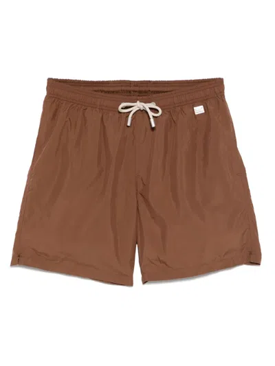 Mc2 Saint Barth Lightting Pantone Swim Shorts In Brown