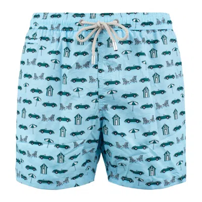 MC2 SAINT BARTH MC2 SAINT BARTH LIGHTWEIGHT FABRIC LIGHTING SWIMSUIT WITH FORTE BEACH CABANA PRINT