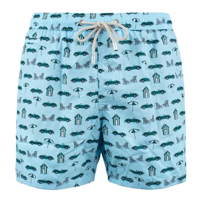 MC2 SAINT BARTH MC2 SAINT BARTH LIGHTWEIGHT FABRIC LIGHTING SWIMSUIT WITH FORTE BEACH CABANA PRINT