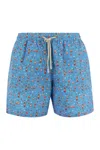 Mc2 Saint Barth Lightweight Fabric Swim Boxer Shorts With Print