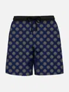 Mc2 Saint Barth Lightweight Fabric Swim Shorts Lighting With Inter Print Inter Fc Special Edition In Blue