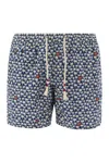 Mc2 Saint Barth Lightweight Fabric Swimming Costume With Print In Blue