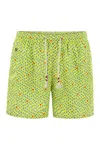 Mc2 Saint Barth Lightweight Fabric Swimming Costume With Print In Green