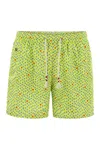 Mc2 Saint Barth Lightweight Fabric Swimming Costume With Print In Yellow