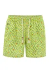 Mc2 Saint Barth Lightweight Fabric Swimming Costume With Print In Yellow