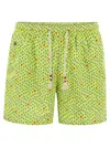 Mc2 Saint Barth Lightweight Fabric Swimming Costume With Print In Yellow