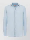 Mc2 Saint Barth Lightweight Long Sleeve Shirt Embroidered Detail In Blue