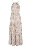 Mc2 Saint Barth Lightweight Printed Maxi Dress With Halter Neckline