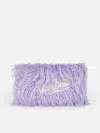Mc2 Saint Barth Lilac Furry Mildred Pochette With Saint Barth Embroidery In Pink