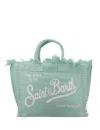 Mc2 Saint Barth Linen Bag With Printed Logo