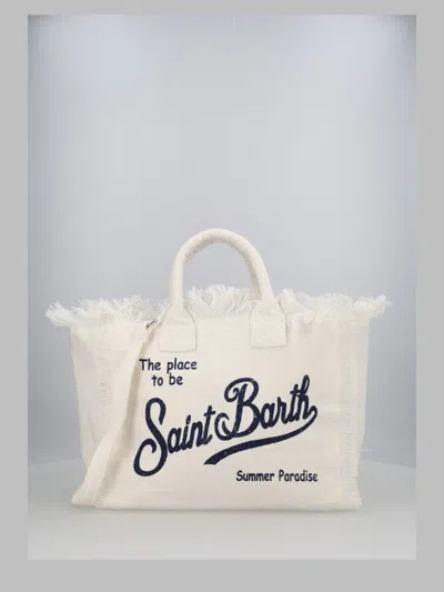 Mc2 Saint Barth Linen Mini Handbag For Women In Neutral