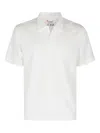 Mc2 Saint Barth Classic Collar White Polo Shirt With V-neckline