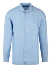Mc2 Saint Barth Pamplona Linen Shirt Shirts Blue