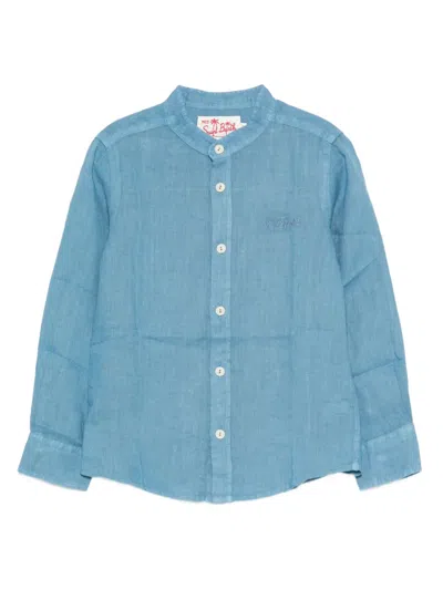 Mc2 Saint Barth Linen Shirt In Blue