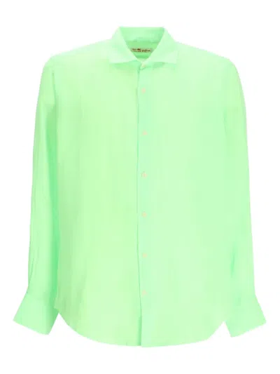 Mc2 Saint Barth Linen Shirt In Green