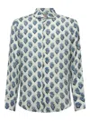 Mc2 Saint Barth Pamplona Shirt With Print In Blue