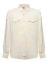 Mc2 Saint Barth Greg Linen Shirt In Neutrals