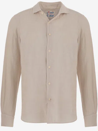 Mc2 Saint Barth Linen Shirt In Brown