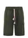 Mc2 Saint Barth Bermuda Chinos With Side Poket Shorts In Verde Militare