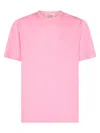 Mc2 Saint Barth Man Pink Linen Jersey T-shirt Ecstasea With Pocket In Pink & Purple