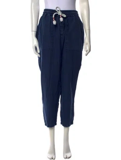 Pre-owned Mc2 Saint Barth Linen Wide Leg Pants In Blue