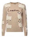 Mc2 Saint Barth Llama-pattern Sweater In Neutral