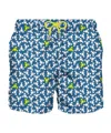 Mc2 Saint Barth Lobster-print Swim Shorts In Blue