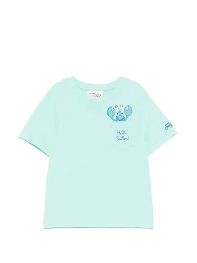 Mc2 Saint Barth Kids' Lobster-print T-shirt In Blue