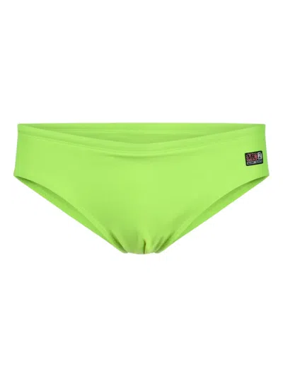 Mc2 Saint Barth Logo-appliqué Swim Trunks In Green