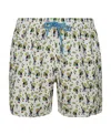 Mc2 Saint Barth Logo Beach Shorts In White