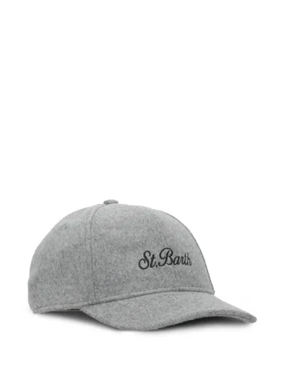 Mc2 Saint Barth Logo-embroidered Baseball Hat In Gray